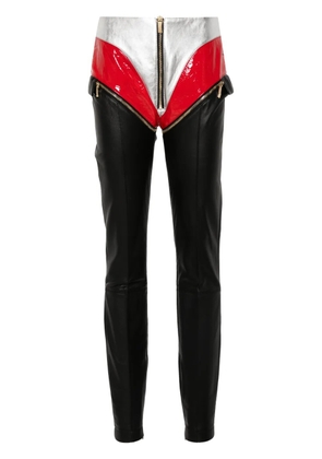 MITILIANE COUTURE unzipped panelled trousers - Black