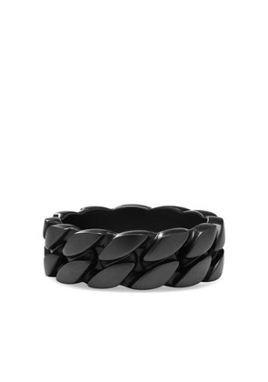 David Yurman Curb Chain band ring (8mm) - Black