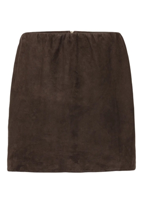 ROTATE BIRGER CHRISTENSEN suede mini skirt - Brown