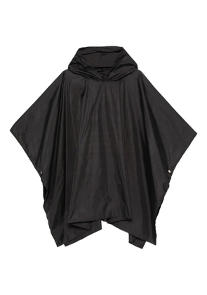 CARLA G. hooded poncho - Black