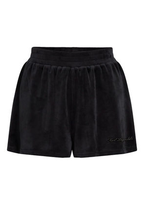 Karl Lagerfeld velour shorts - Black