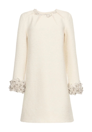 Oscar de la Renta pearl-embellished tweed dress - Neutrals