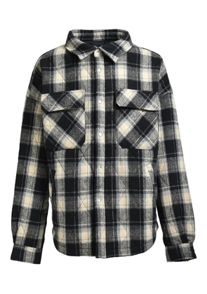 BREATH check-pattern shirt - Black