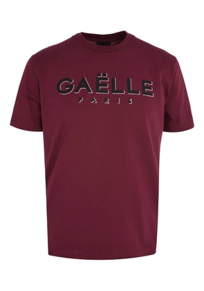 Gaelle logo-print T-shirt - Red