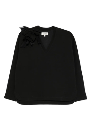 PSOPHIA bow-appliqué blouse - Black