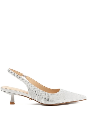 TWENTY FOURHAITCH 50mm Arbin embellished slingback pumps - White