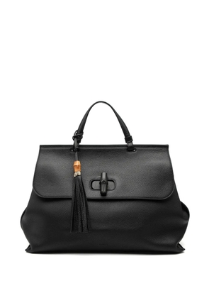 Gucci Pre-Owned 2000-2015 Large Leather Bamboo Daily satchel - Black