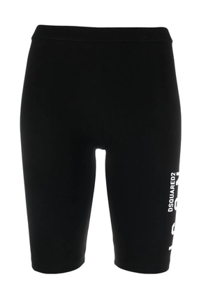DSQUARED2 Icon logo-detail cycling shorts - Black