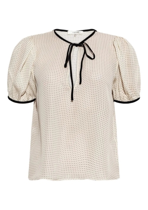 FRAME polka-dot tie blouse - Neutrals