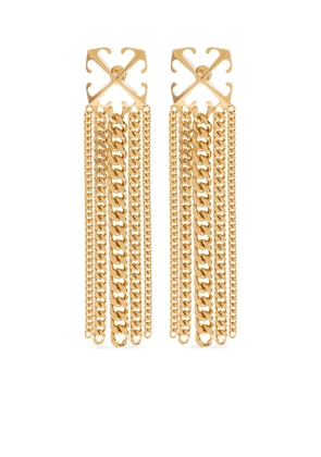 Off-White Arrows-motif drop earrings - Gold