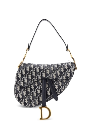 Christian Dior Pre-Owned Saddle Handbag Oblique Canvas Medium shoulder bag - Blue