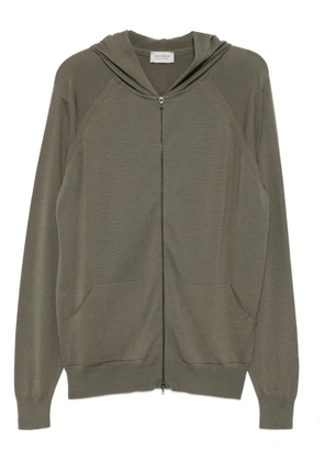 John Smedley smed knit hoodies - Green