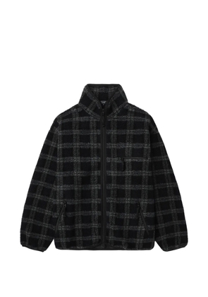 Comme des Garçons Homme zip-up checked overshirt - Black