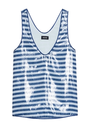 Zadig&Voltaire Tarys sequined tank top - Blue