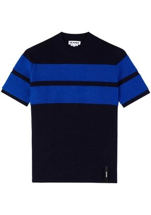 Sunnei striped short-sleeve T-shirt - Blue