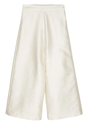 Biyan satin-finish palazzo trousers - Neutrals