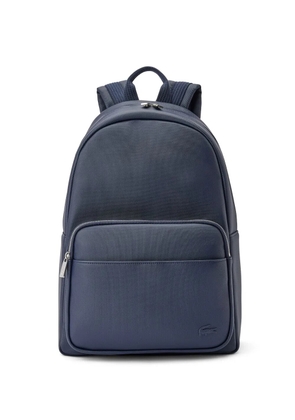 Lacoste logo-appliqué faux-leather backpack - Blue