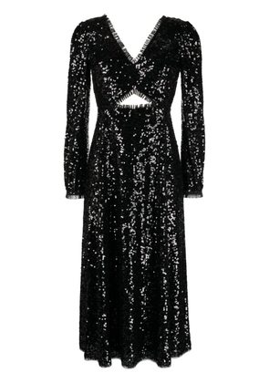 Needle & Thread Elara sequin-embellished midi dress - Black