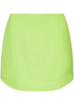 JW Anderson curved-hem mini skirt - Green