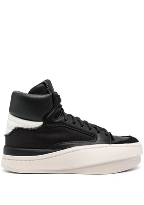 Y-3 Centennial panelled leather sneakers - Black