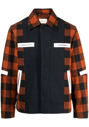 Craig Green check-pattern cotton jacket - Blue