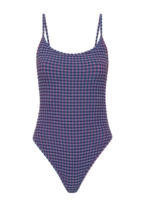 The Upside Aliki Flow check-pattern swimsuit - Blue