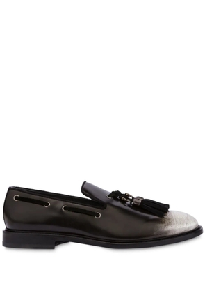 Moschino tassel-detail leather loafers - Black