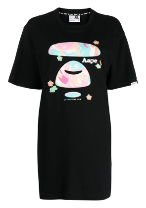 AAPE BY *A BATHING APE® logo-print cotton-jersey T-shirt - Black