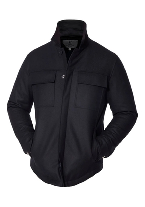 Norwegian Wool flap-pocket wool jacket - Blue