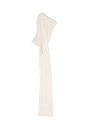 Magda Butrym ribbed-knit hooded scarf - Neutrals