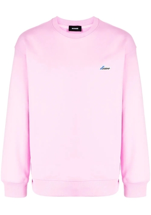 We11done logo-patch cotton sweatshirt - Pink