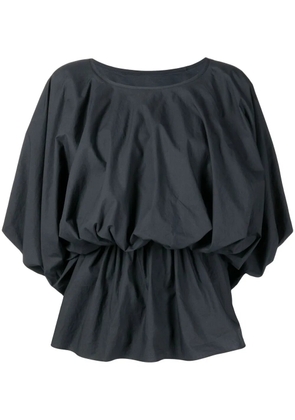 Goen.J puff-sleeved flared blouse - Blue