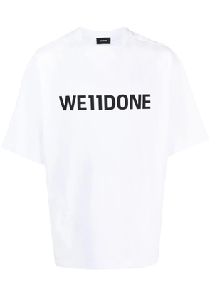 We11done logo-print cotton T-shirt - White