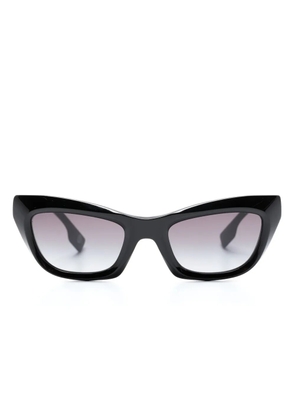 Burberry Eyewear logo plaque cat-eye frame sunglasses - Black