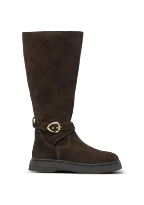 Blauer buckle strap boots - Brown