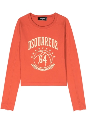 DSQUARED2 College Fit cotton T-shirt - Orange