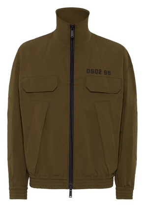 DSQUARED2 logo-print bomber jacket - Brown