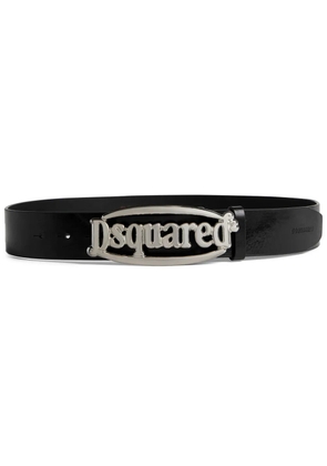 DSQUARED2 logo-buckle leather belt - Black