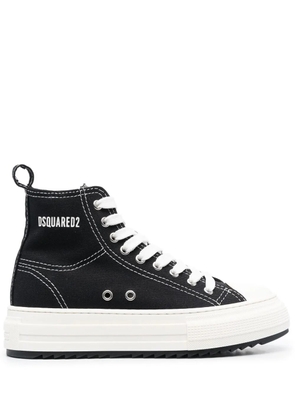 DSQUARED2 platform-sole high-top sneakers - Black