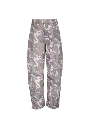 AG Jeans camouflage-print cropped jeans - Neutrals