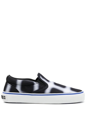COUNTY OF MILAN geometric-pattern slip-on sneakers - Black