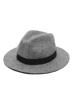 Emporio Armani wide-brim wool hat - Grey