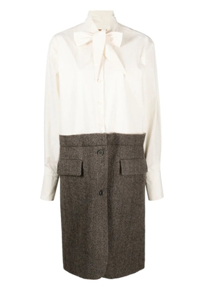 Uma Wang long-sleeve shirt midi dress - White