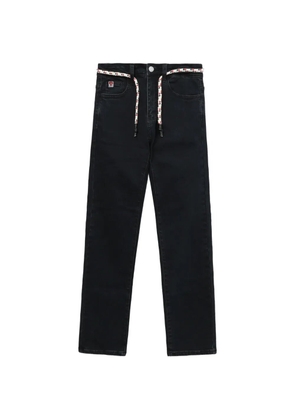 APEE™ by *A BATHING APE® rope-belt straight-leg jeans - Black