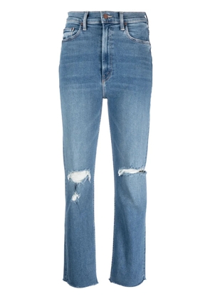 MOTHER Rider high-rise straight-leg jeans - Blue
