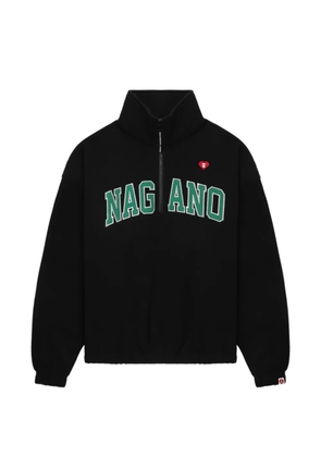 APEE™ by *A BATHING APE® Quarter-zip letter sweater - Black