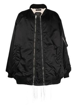 Nicolas Andreas Taralis exposed-seam zip-up bomber jacket - Black