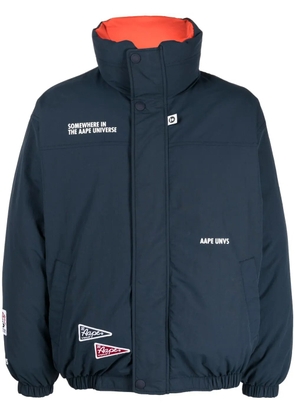 AAPE BY *A BATHING APE® funnel-neck reversible jacket - Blue