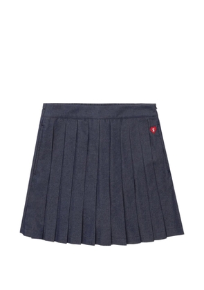APEE™ by *A BATHING APE® heart-badge pleated mini skirt - Blue