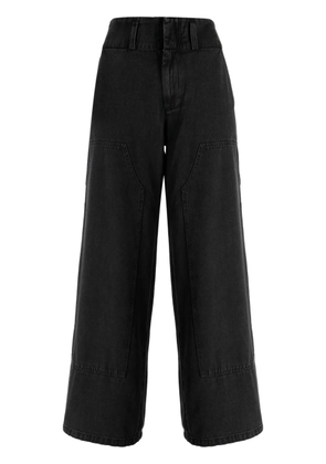Sea high-rise wide-leg trousers - Black